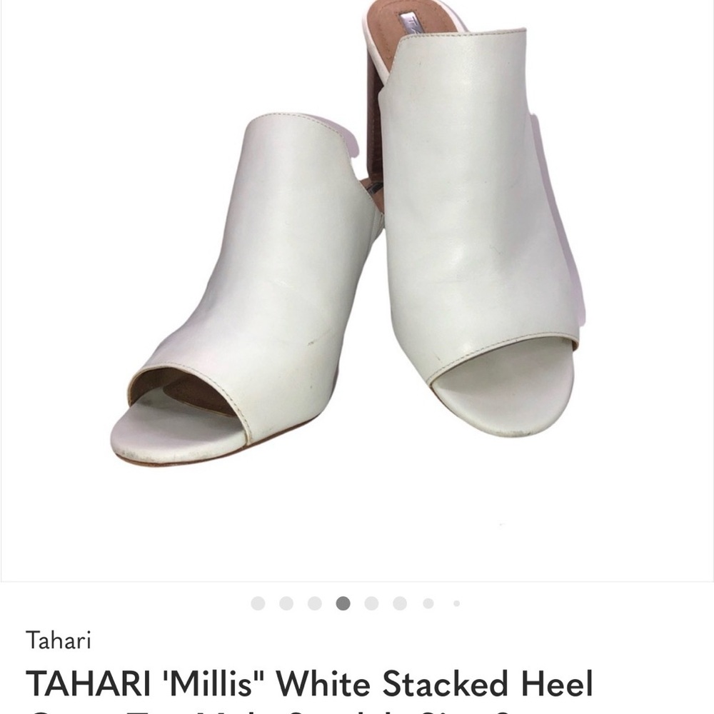 Tahari White Women's Mules Sz 8 Millis